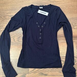 Garage Women's Dark Blue Long Sleeve Tee